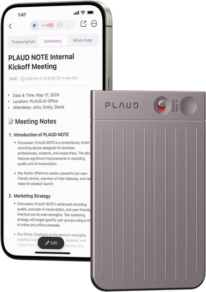 Диктофон Plaud Note с ChatGPT, «сияющая звезда»