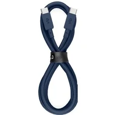 Дата-кабель "vlp" Nylon Cable USB C - USB C, 100W, 1.2м, темно-синий
