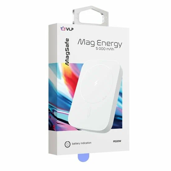 Внешний аккумулятор "vlp" Magsafe PowerBank 5000 mAh, USB-C, белый