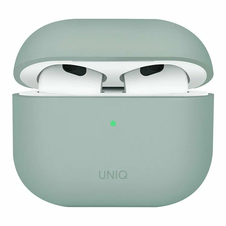 Чехол Uniq для Airpods 4 LINO Liquid silicone, зеленый